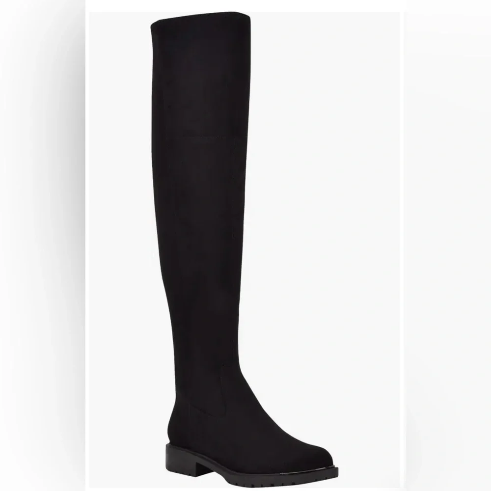 Guess Remont 2  Black Faux Suade Over the Knee Boots